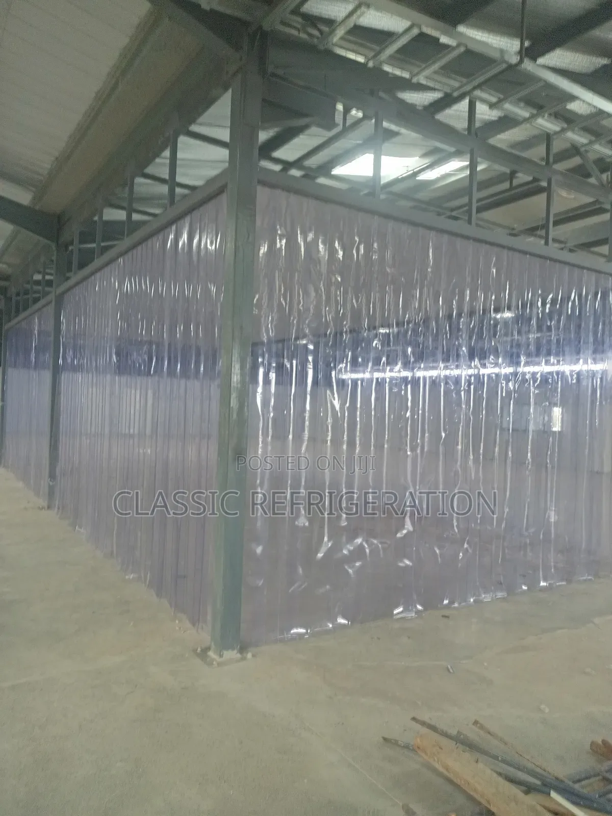 Strip Curtains Installation for Industrial Production Areas