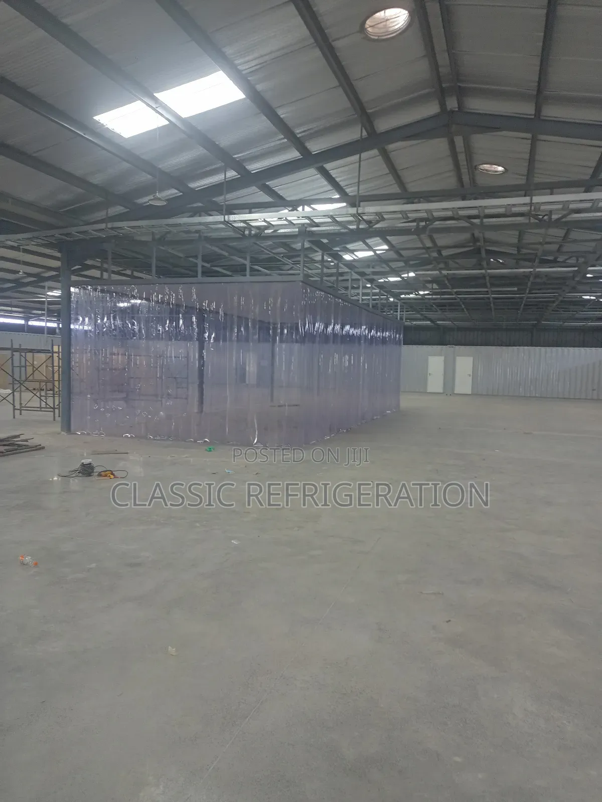 Strip Curtains Installation for Industrial Production Areas