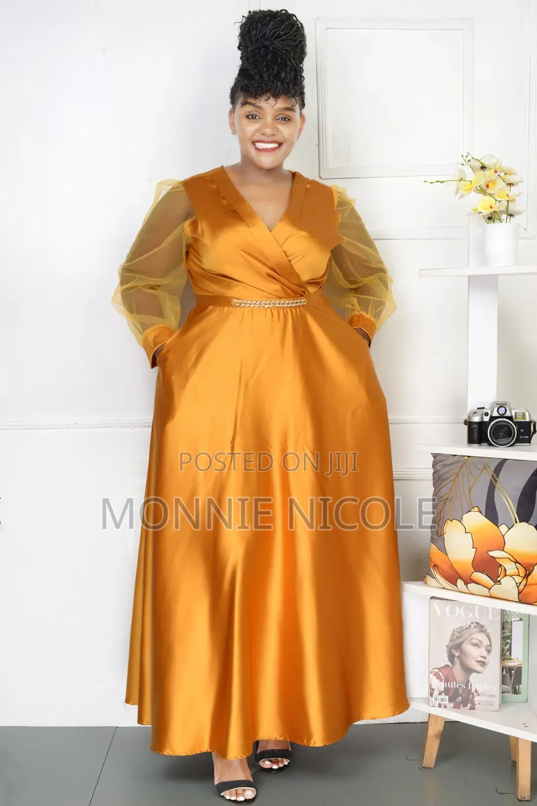Mustard Yellow Classy Maxi Dress