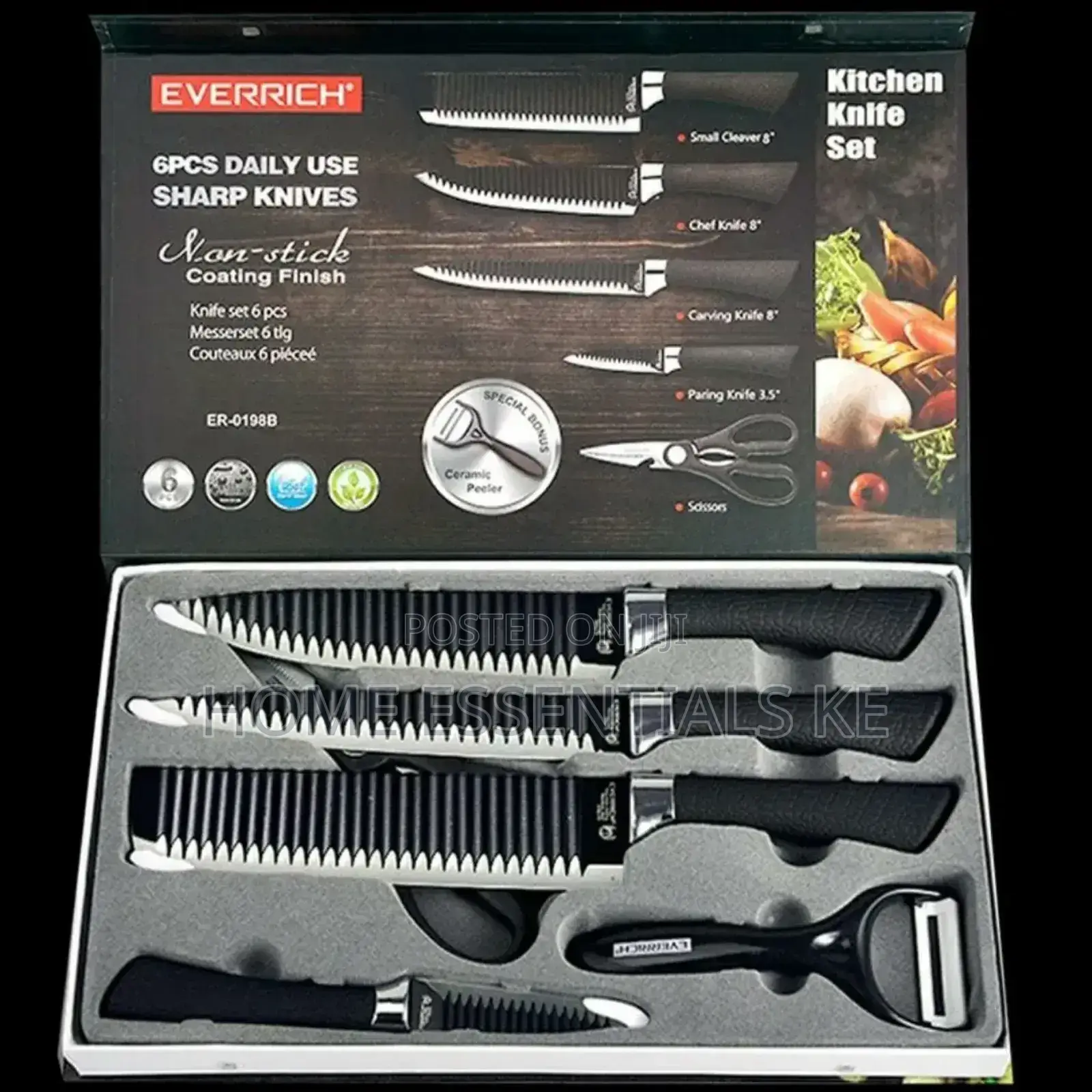 6-1 Non-Stick Kitchen Knife Set