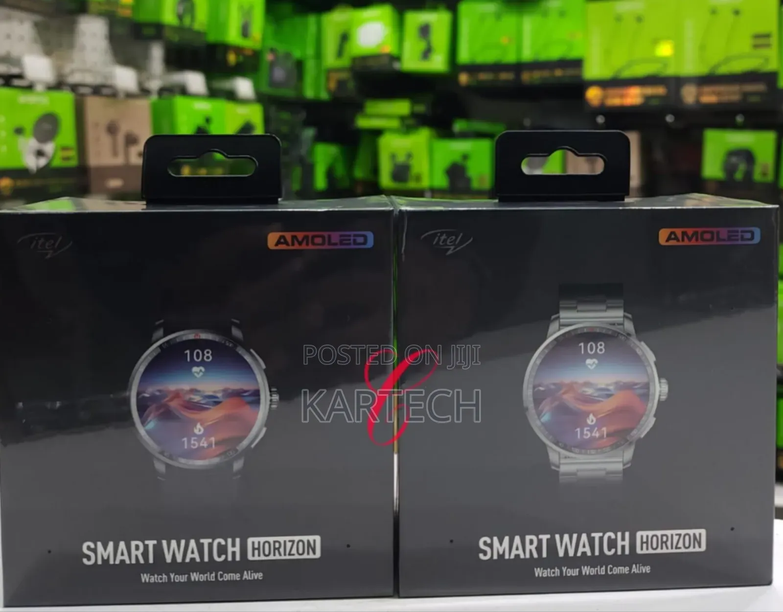 Itel Horizon ISW-N8 1.43" Smart Watch Black Rubber Straps