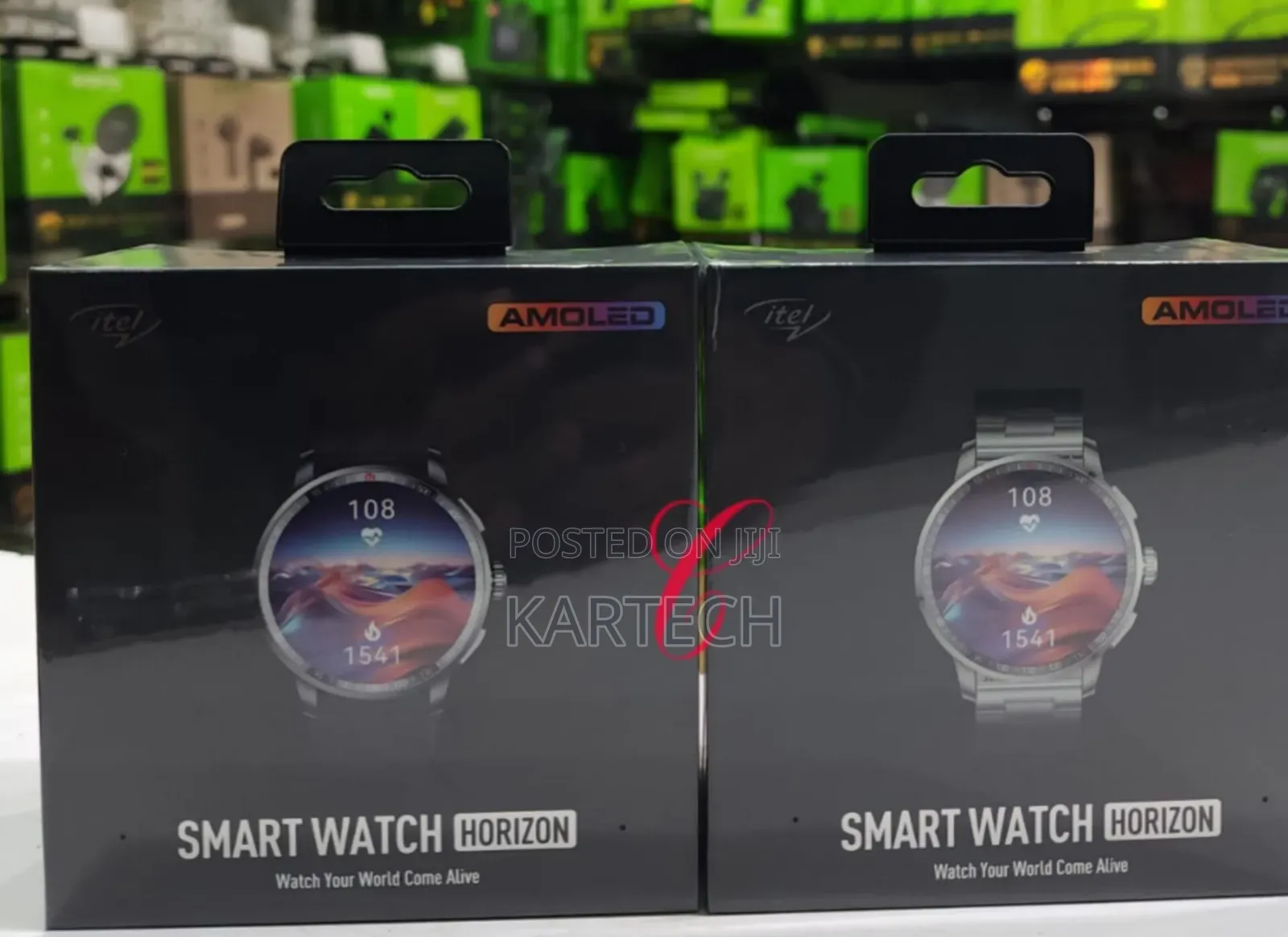Itel Horizon ISW-N8 1.43" Smart Watch Black Rubber Straps