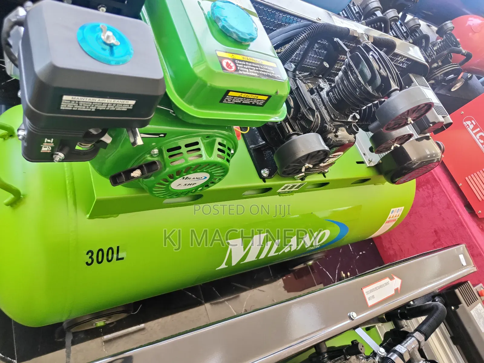 Milano 300l Dual Air Compressor Petrol-Electric.
