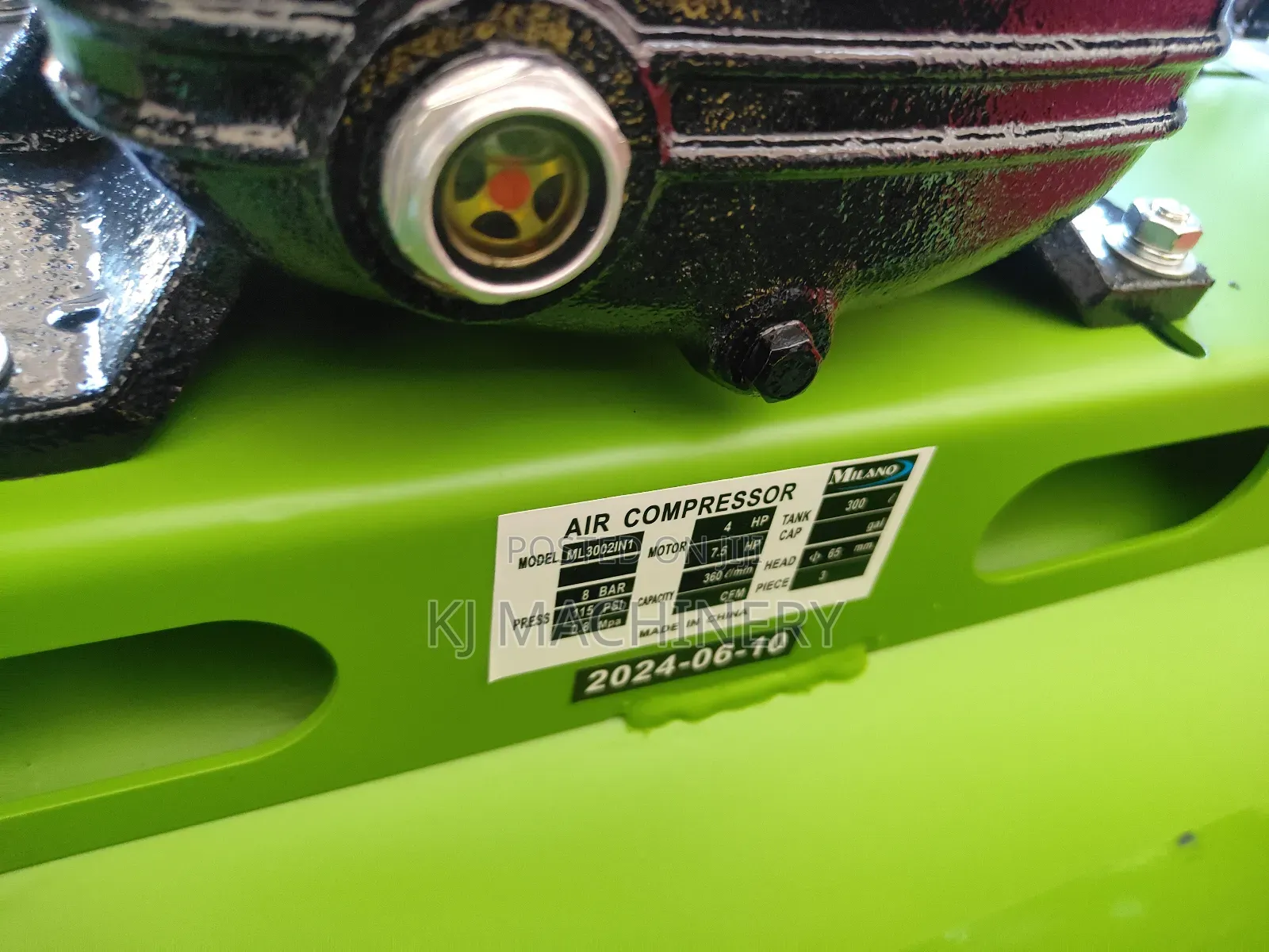 Milano 300l Dual Air Compressor Petrol-Electric.