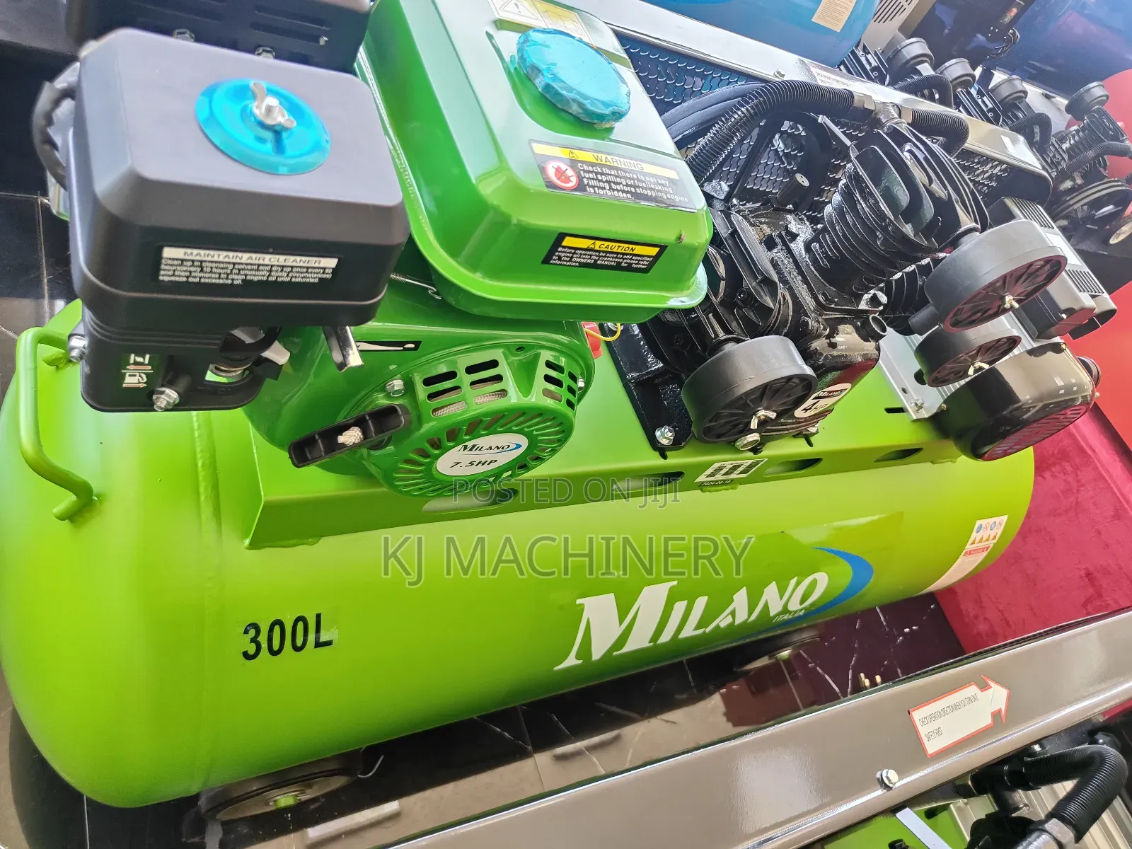 Milano 300l Dual Air Compressor Petrol-Electric.