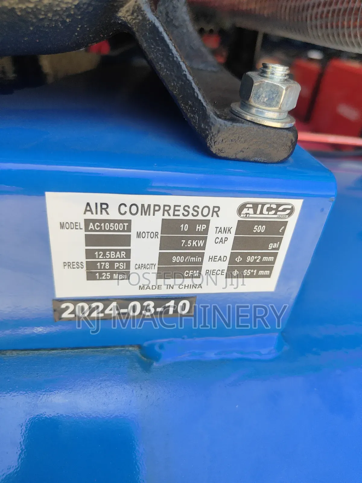 Aico Japan 500L Three Phase Air Compressor Heavy Duty.