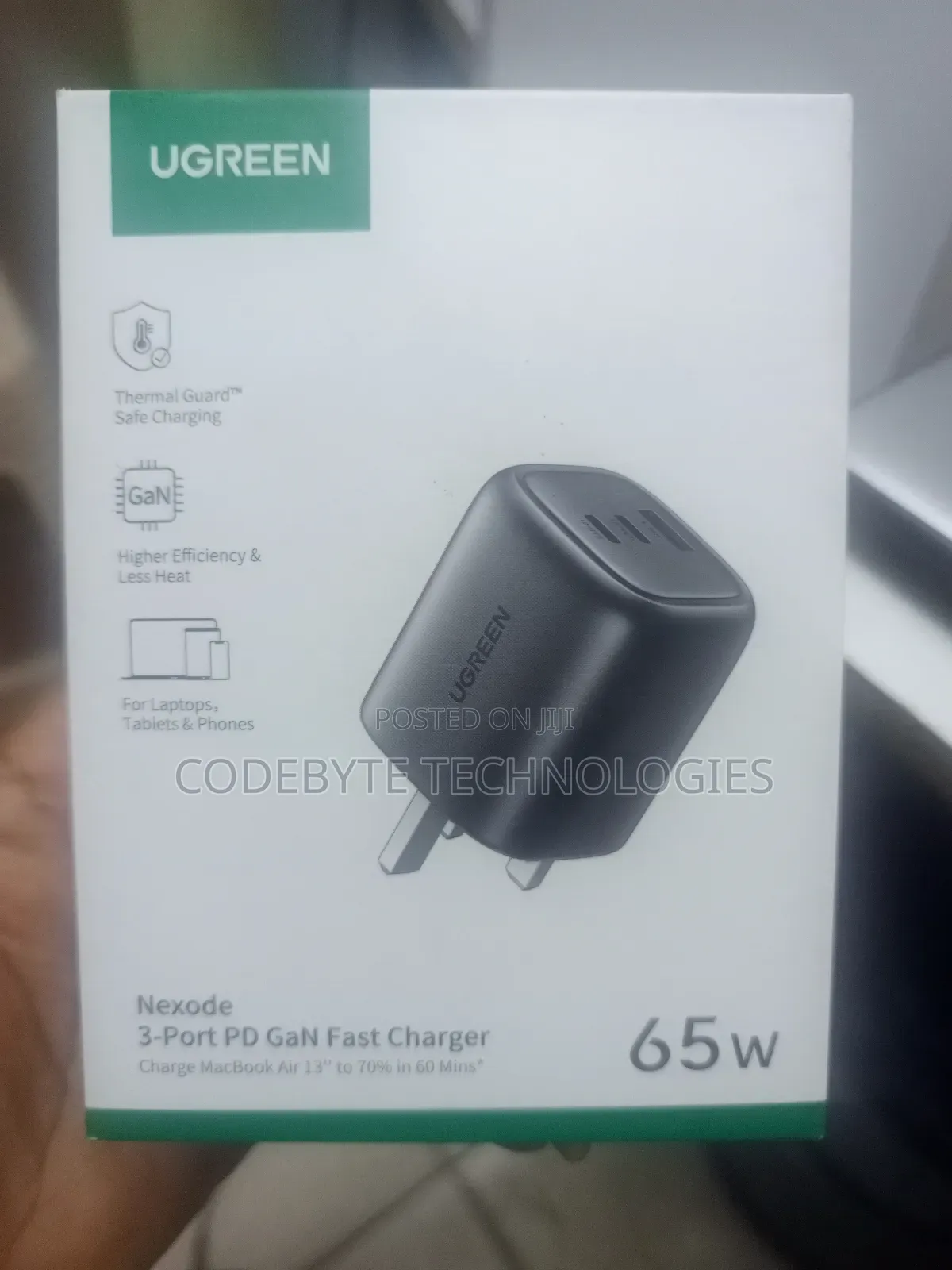 ^^UGREEN USB-A+2*USB-C 65W Gan Tech Fast Charger``