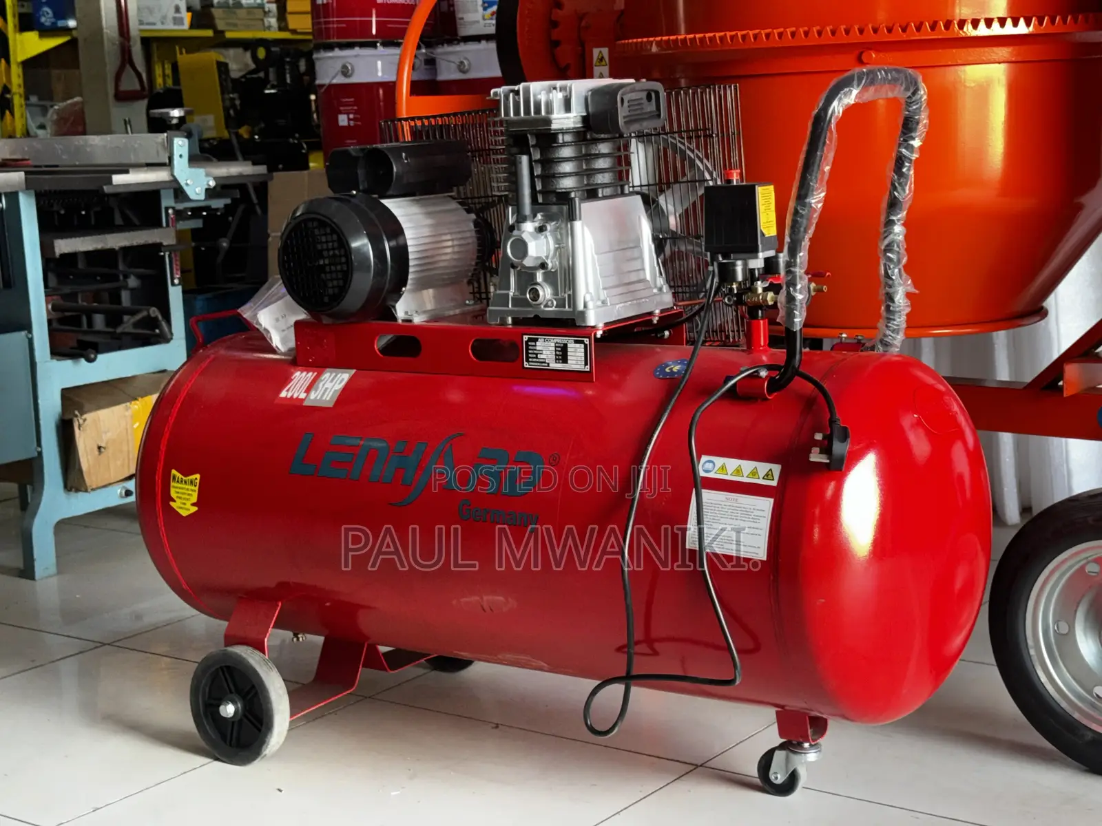 Lenhard Germany Air Compressor 200L ,3hp, Aluminium Head