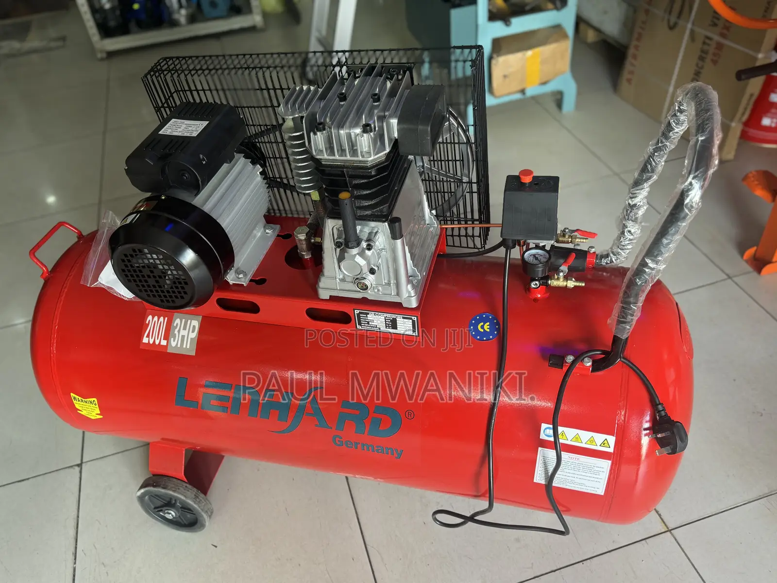 Lenhard Germany Air Compressor 200L ,3hp, Aluminium Head