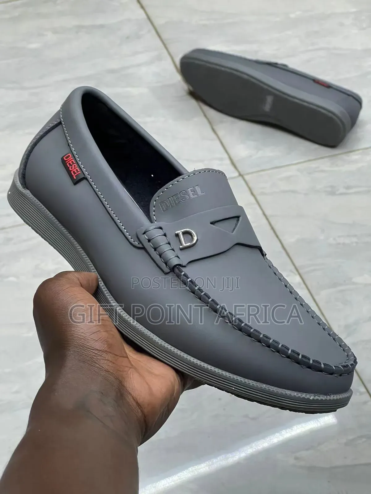 Grey Loafers Shoes for Men