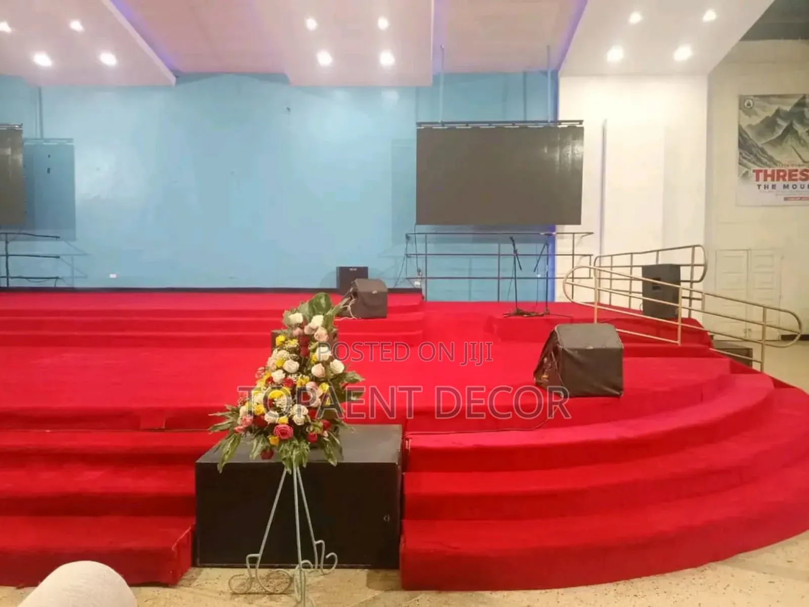 Vip Blood Red Altar Wall to Wall Carpets
