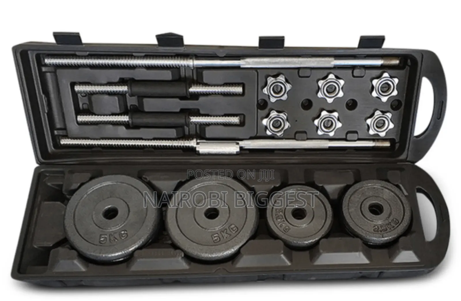 50kgs Mettalic Chrome Dumbells Adjustable for Heavy Weight