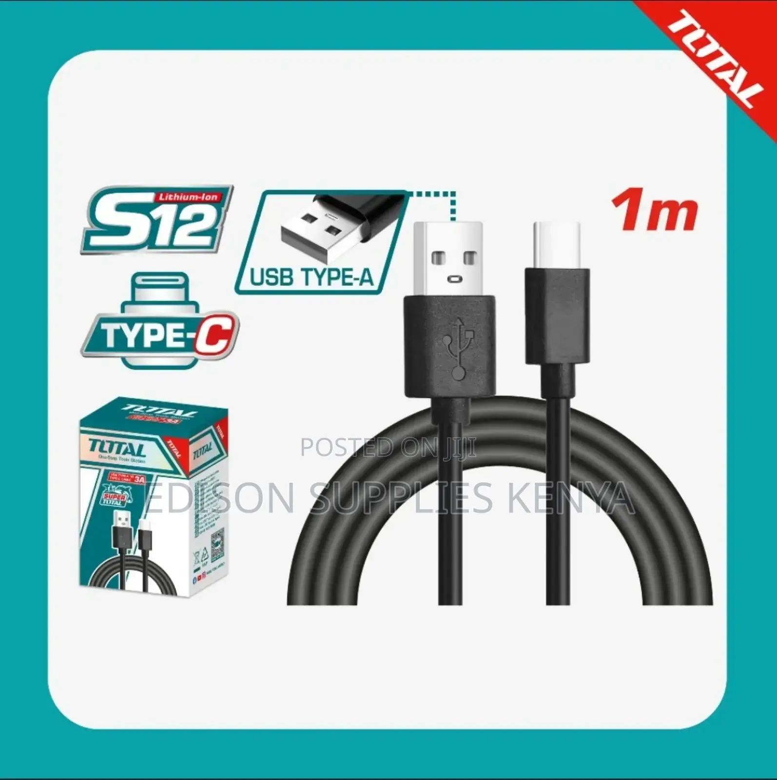 Total USB Type-C Cable, USB Charger Cable 1 Metre