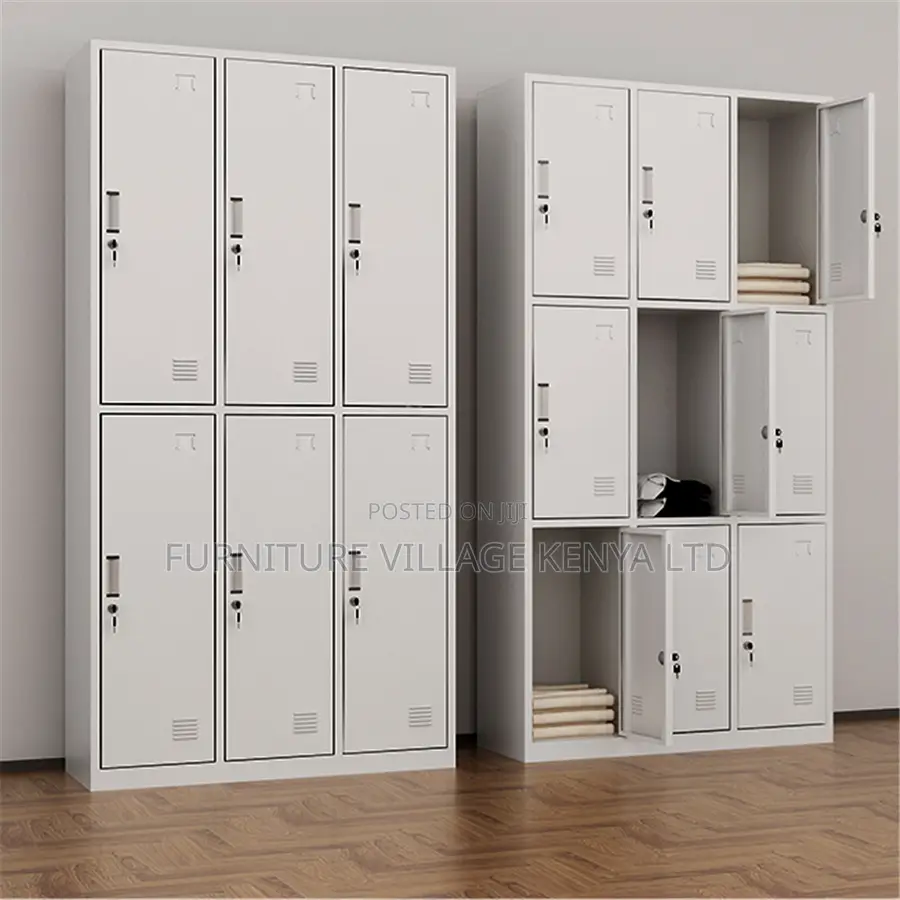 9-Locker Steel Office Cabinet, Metal Storage Cabinet