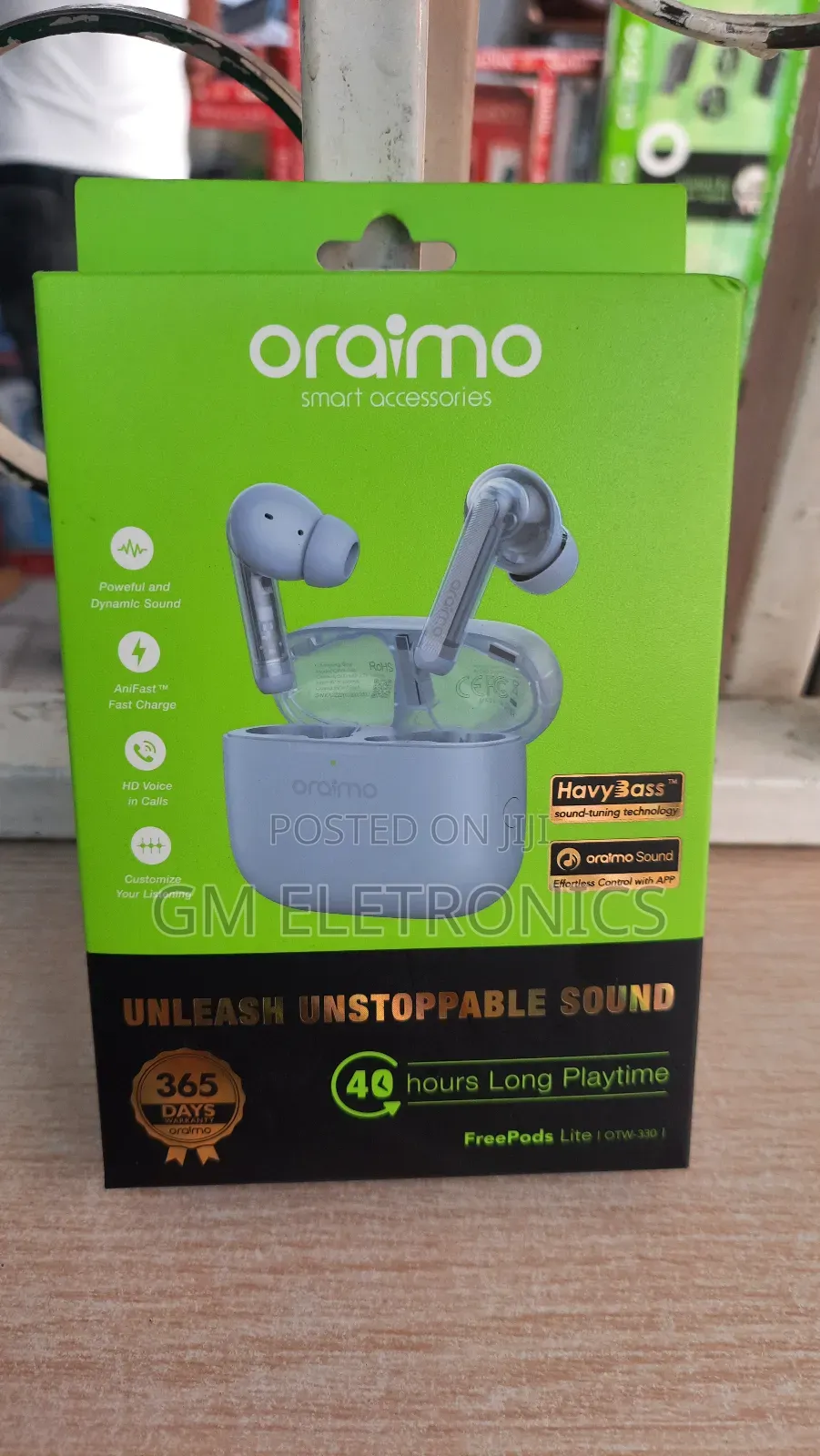 Original Oraimo Freepods Lite Earbuds- Ice Lake Blue