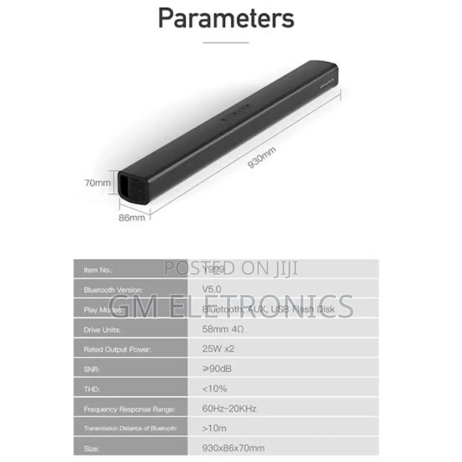 Awei Y999 50W TV Soundbar.