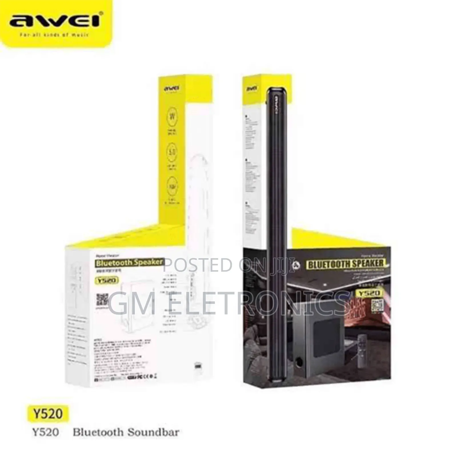 Awei Y520 Wireless Bluetooth Soundbar With Subwoofer-remote