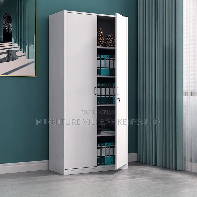 Full Metallic 2-Door Office Storage Cabinet With 05 Shelves