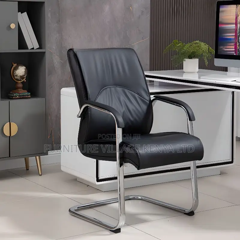 Executive High-Back Leather Office Guest Chair