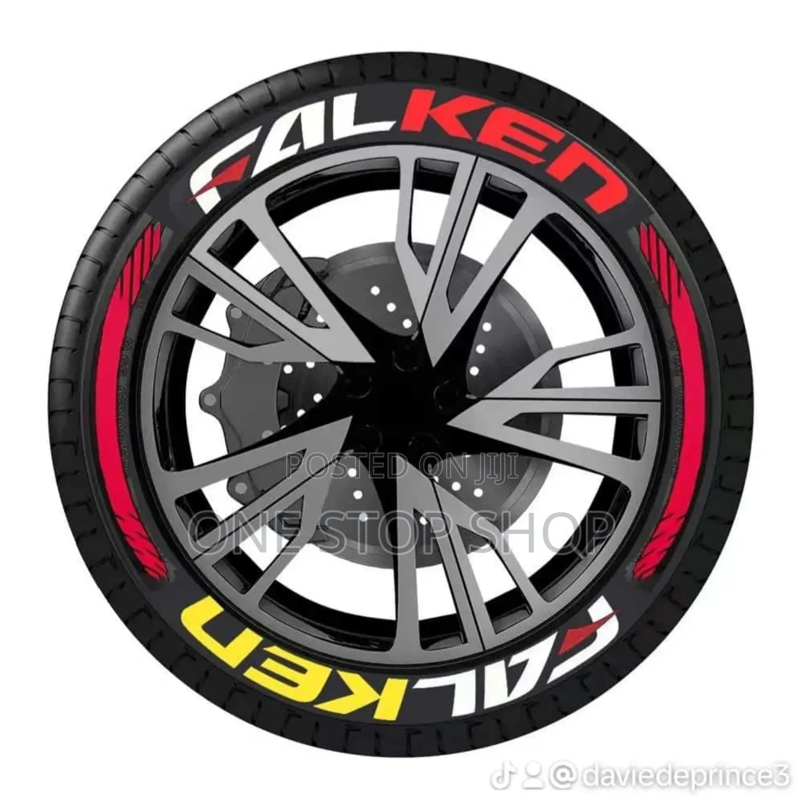 8pc Falken Colored Tire Stickers