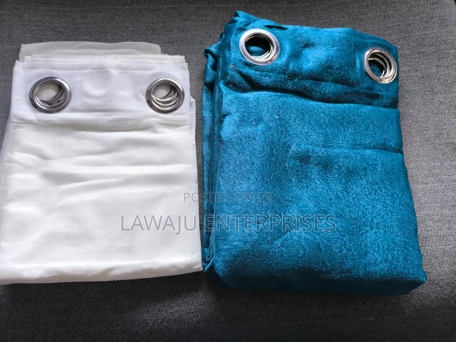 3 Pc Turquoise Curtains