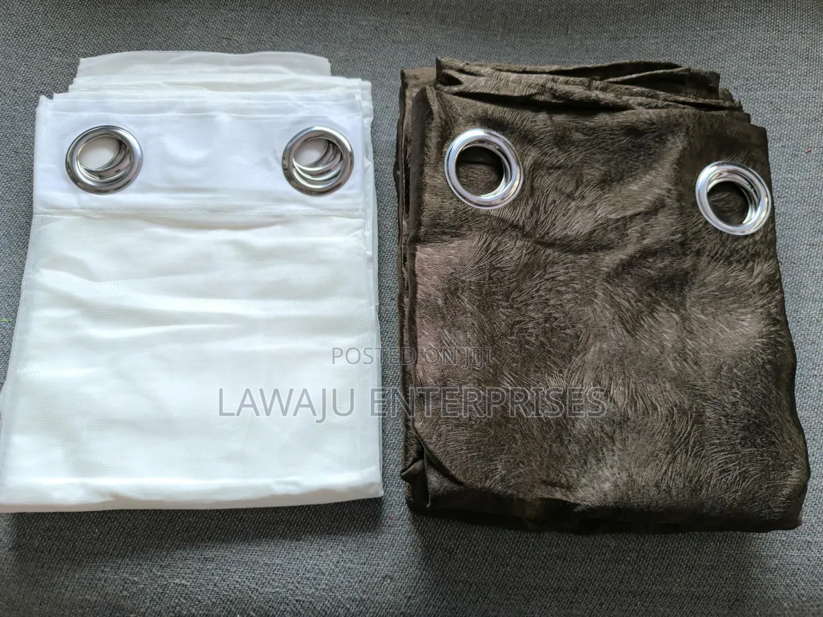 3 Pc Brown Curtains