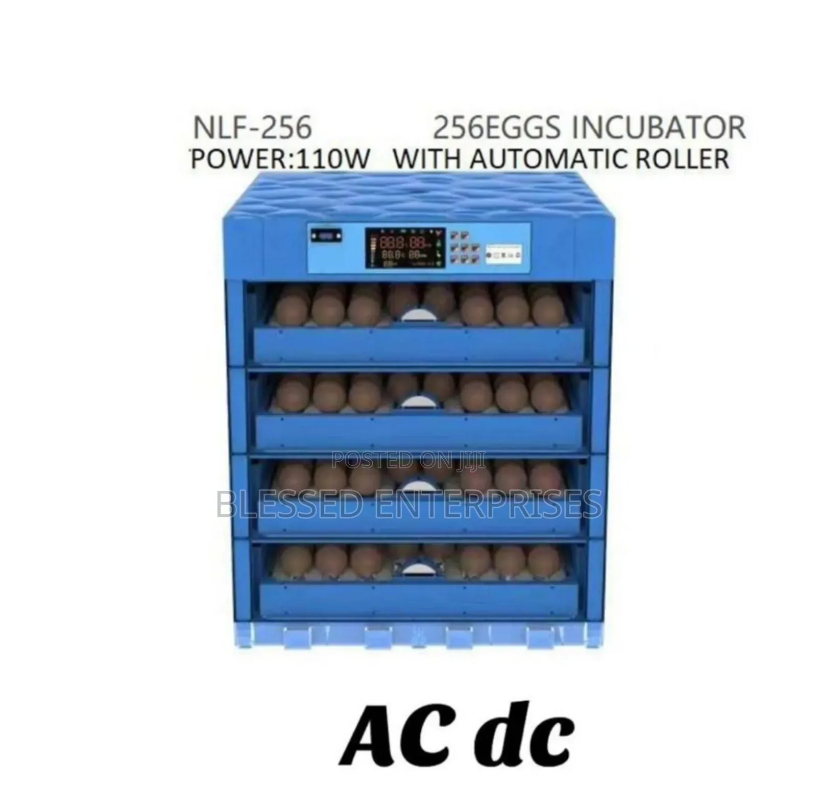 Eggs Incubator Machine Automatic Incubator AC/DC 256 Eggs