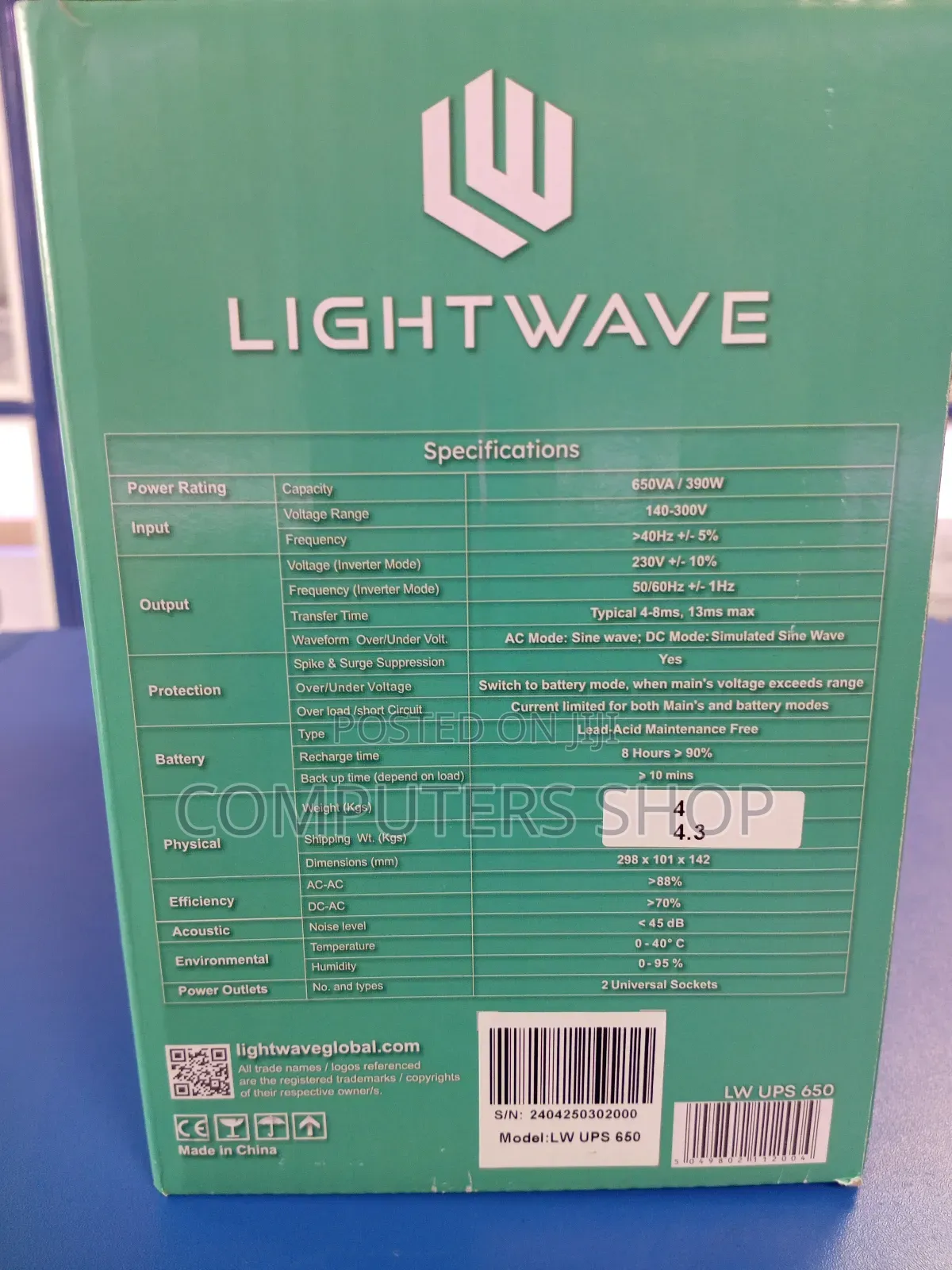Light Wave 650 VA UPS