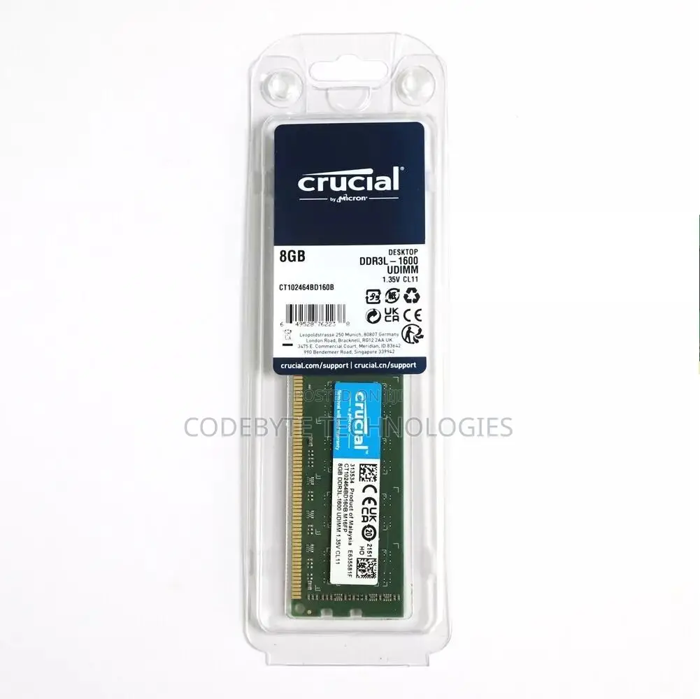 Crucial Desktop Ram Ddr3l 8gb 1600^Crucial Desktop Ram Ddr3l