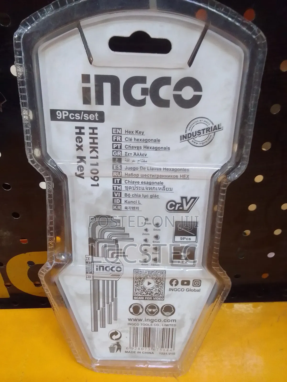Ingco HHK11091 Hex Key 9pcs Set
