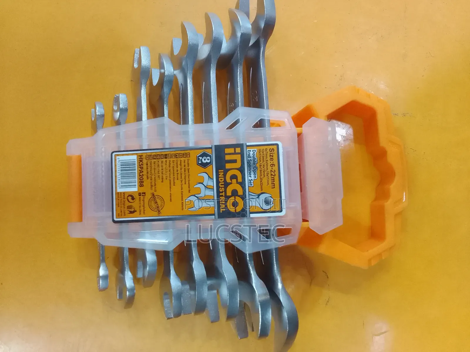 Ingco HKSPA3088 Double Open End Spanner Set 6-22 Mm