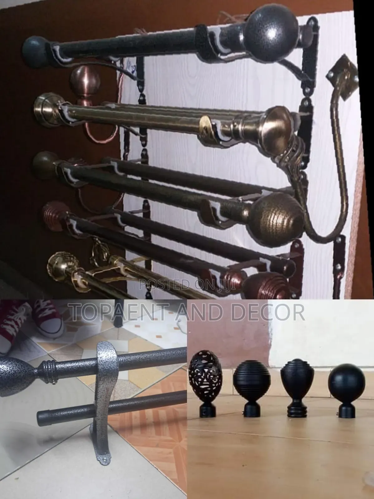 Very Strong and Firm Fitting Jua Kali Curtain Rods