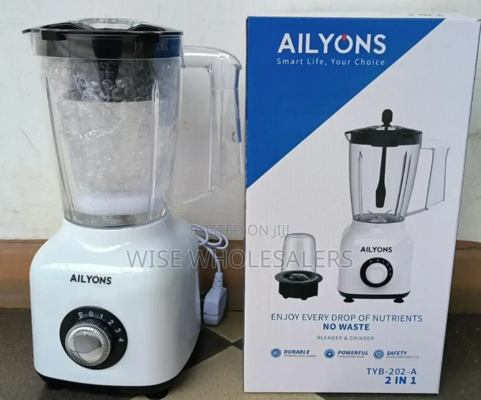 AILYONS 2 in 1 Blender With Grinding Machine° 