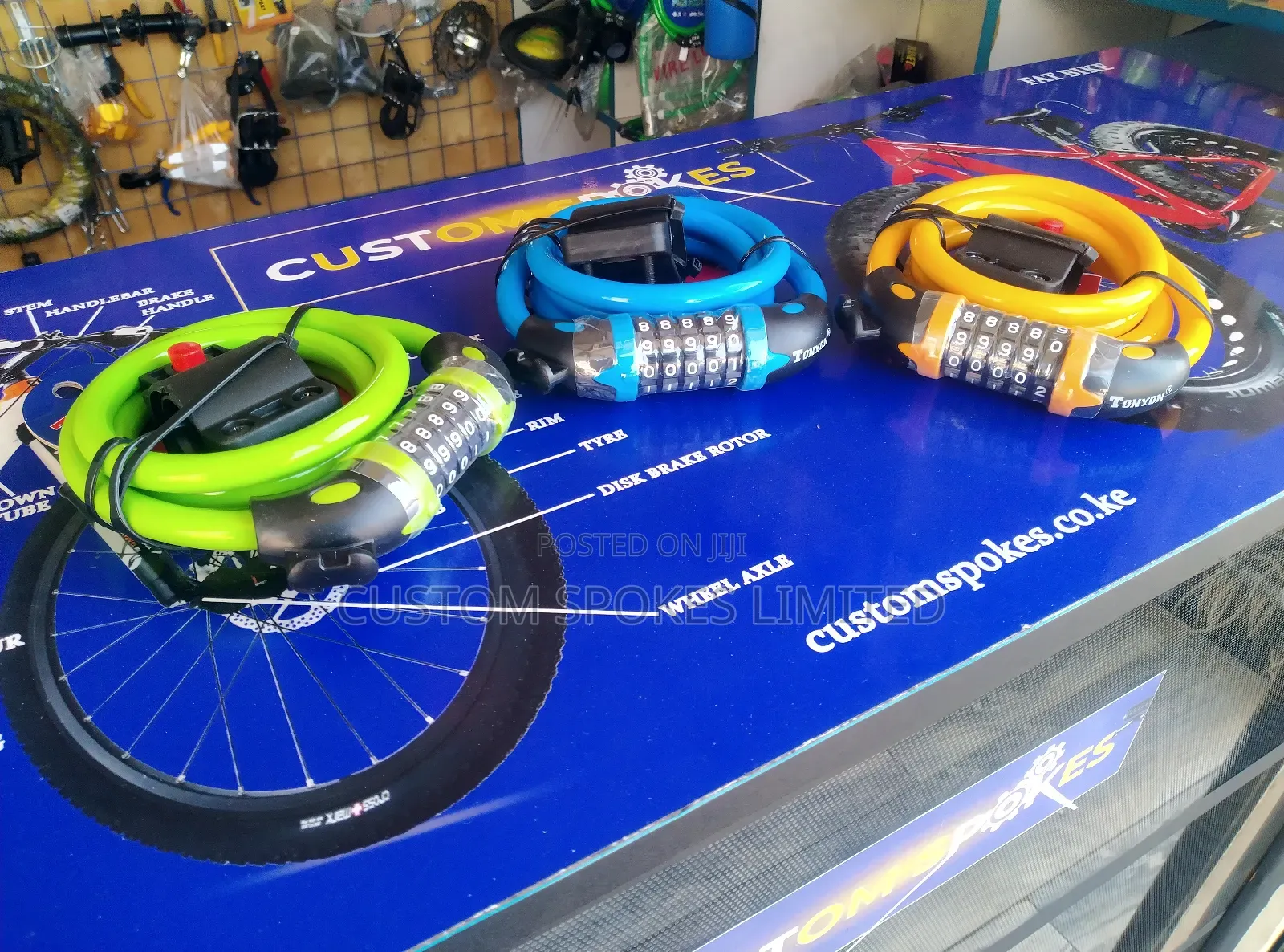 5 Digit Colored Bicycle Cable Lock