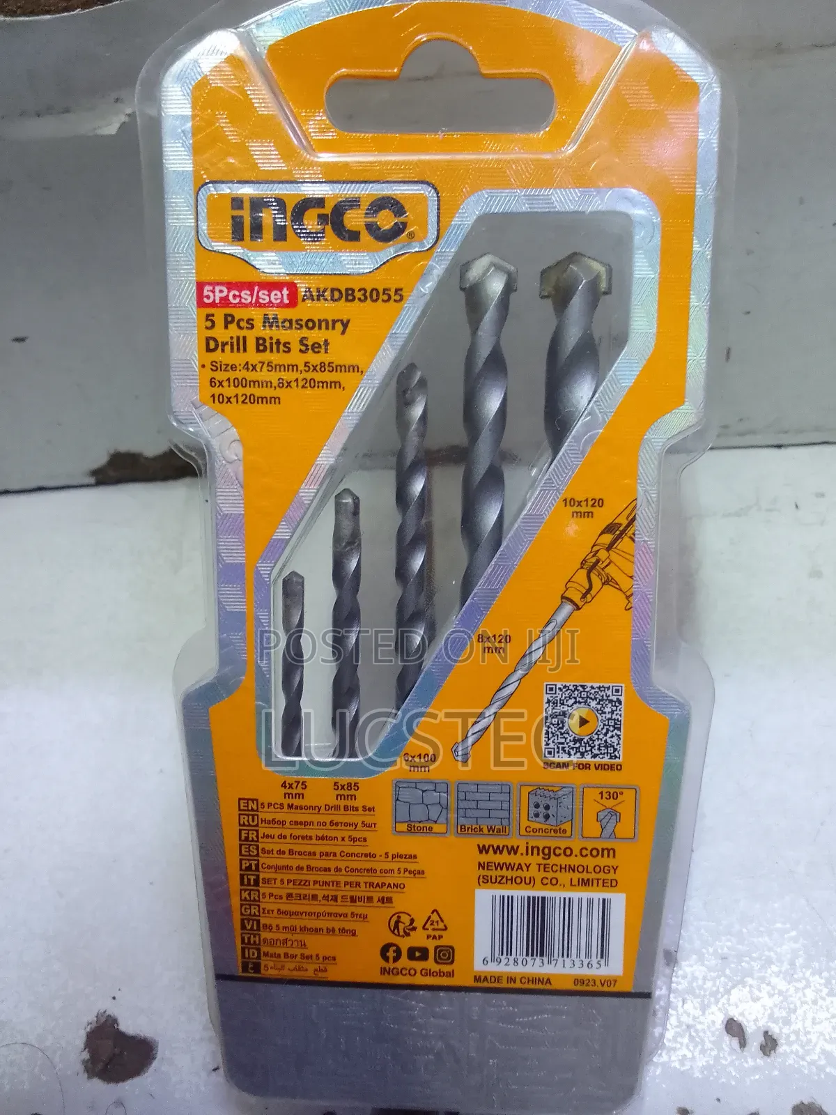 Ingco AKDB3055 Masonry Drill Bits Set 5 PCS