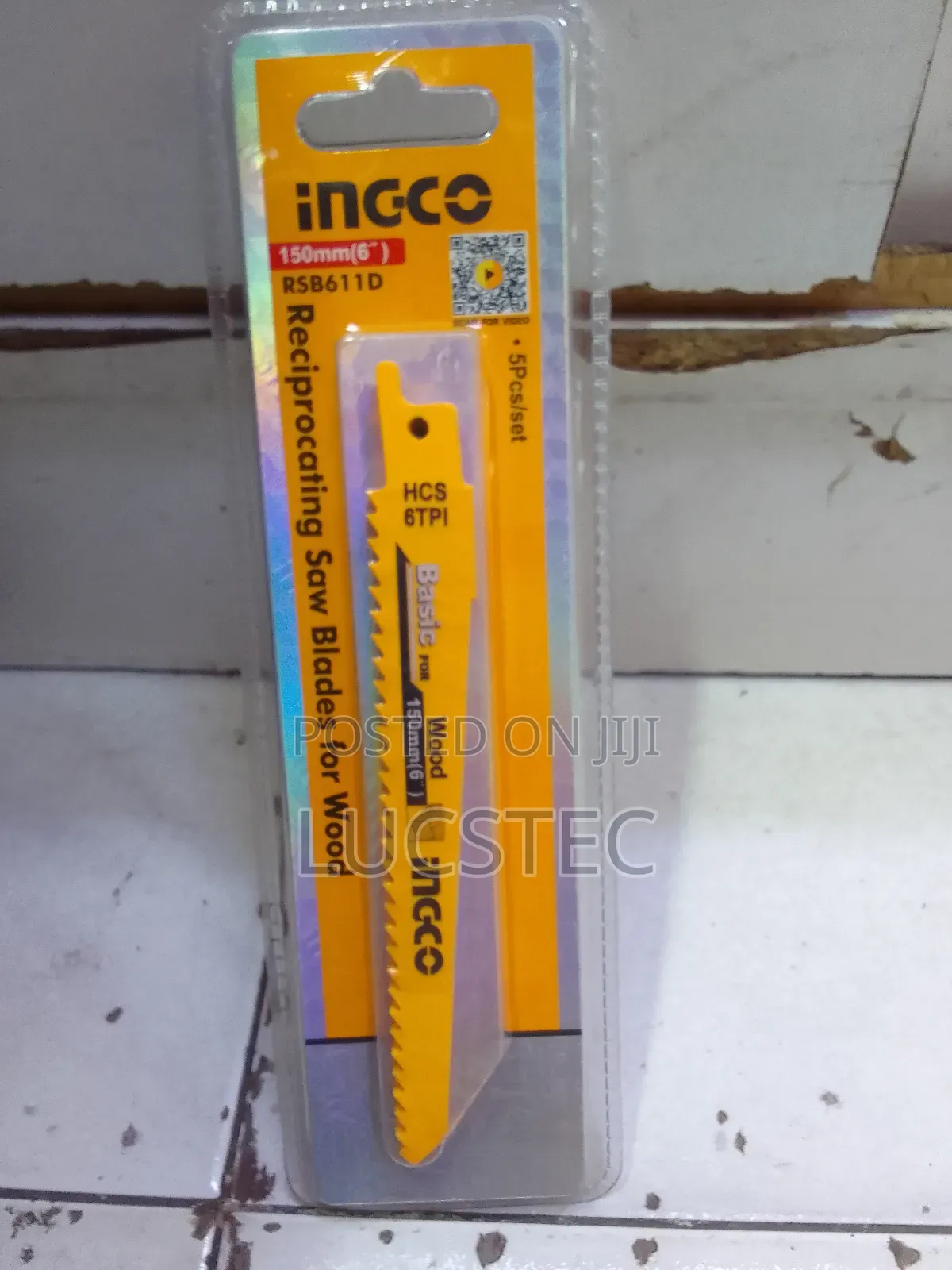 INGCO RSB611D Reciprocating Saw Blade for Wood 6" 5pcs Set