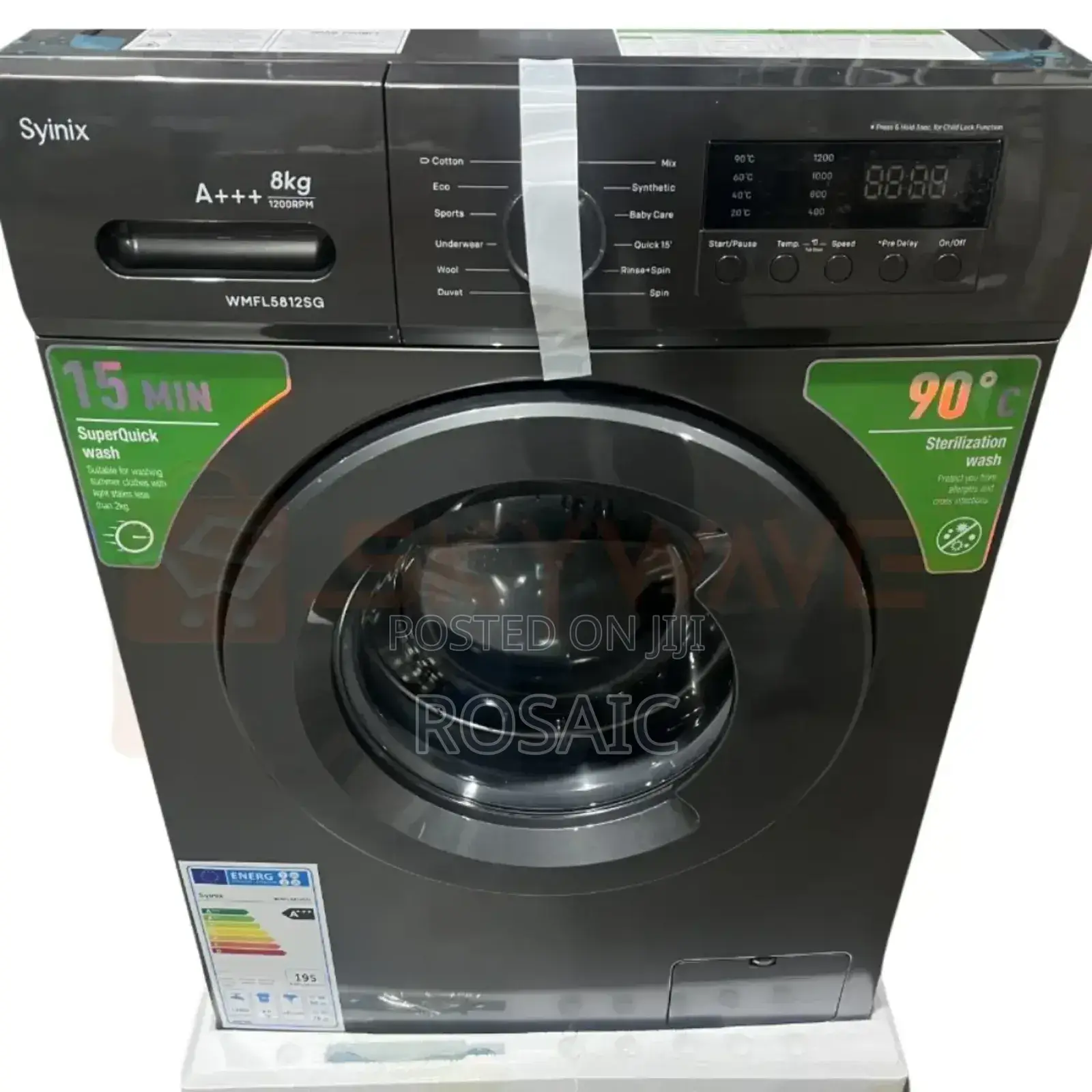 Syinix 8 KGS Washing Machine Front Load