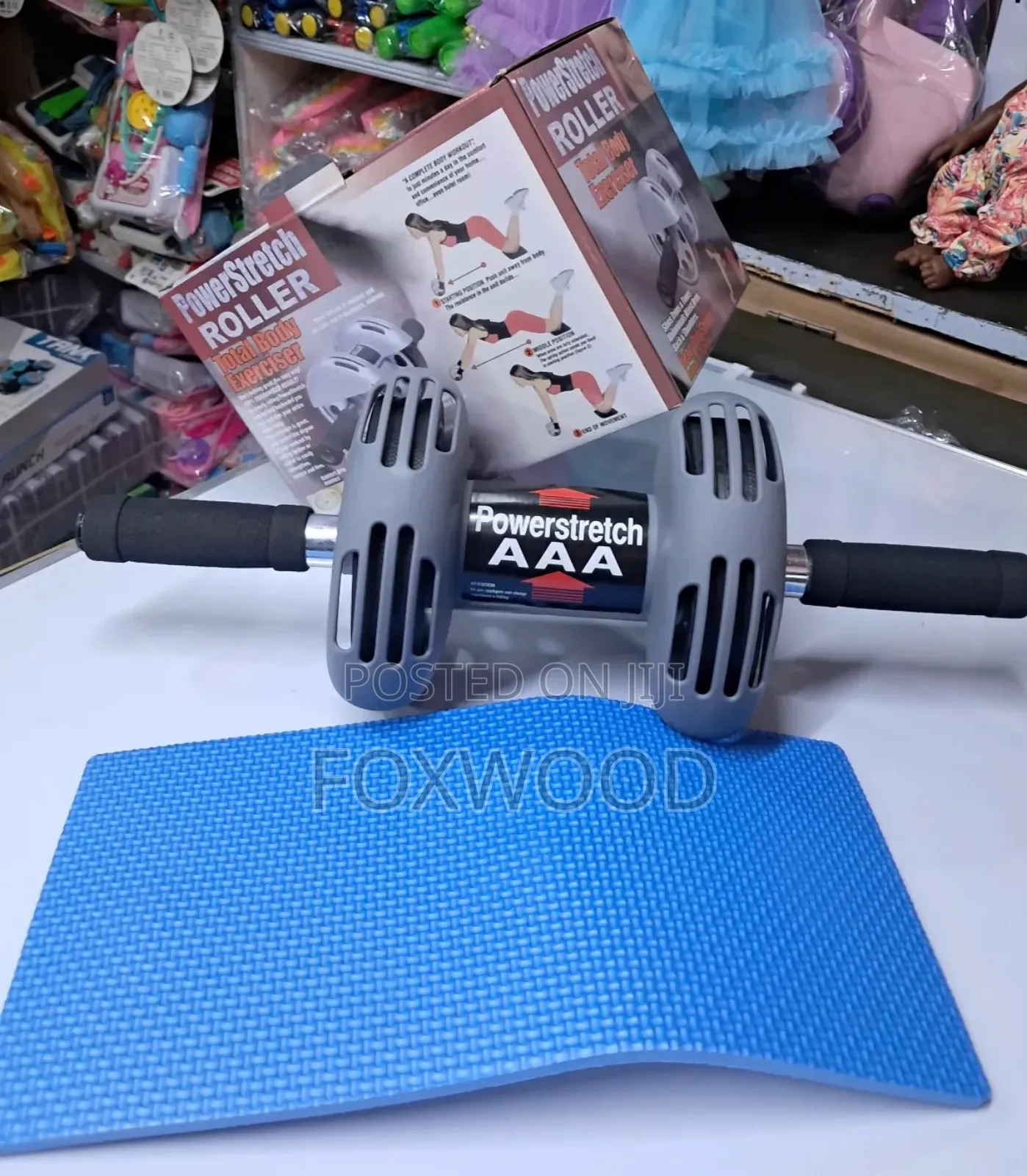 Power Stretch AB Roller With Mat Ab Exercise