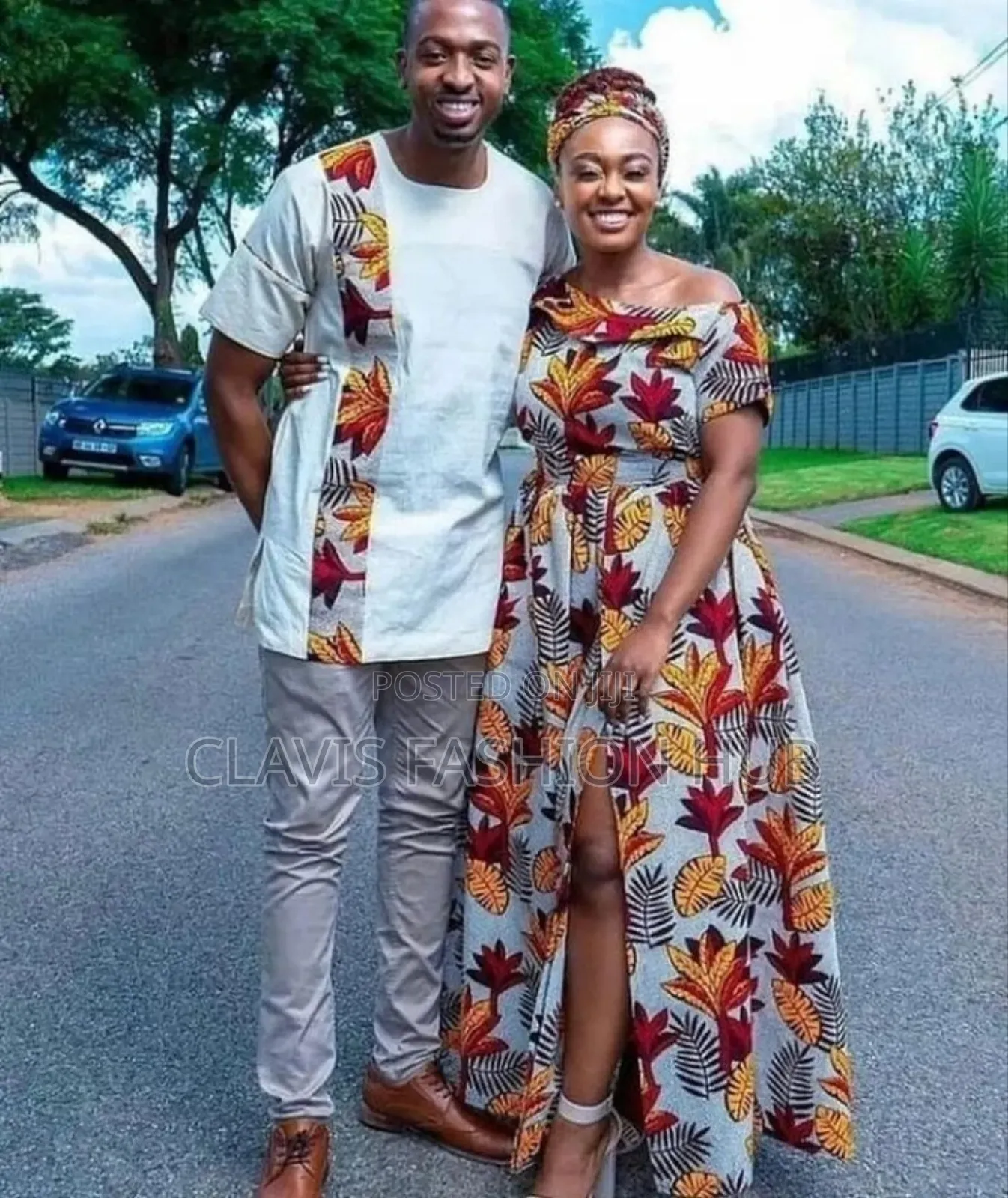 Couple Wear (Shirt + Kitenge Maxi Dress)