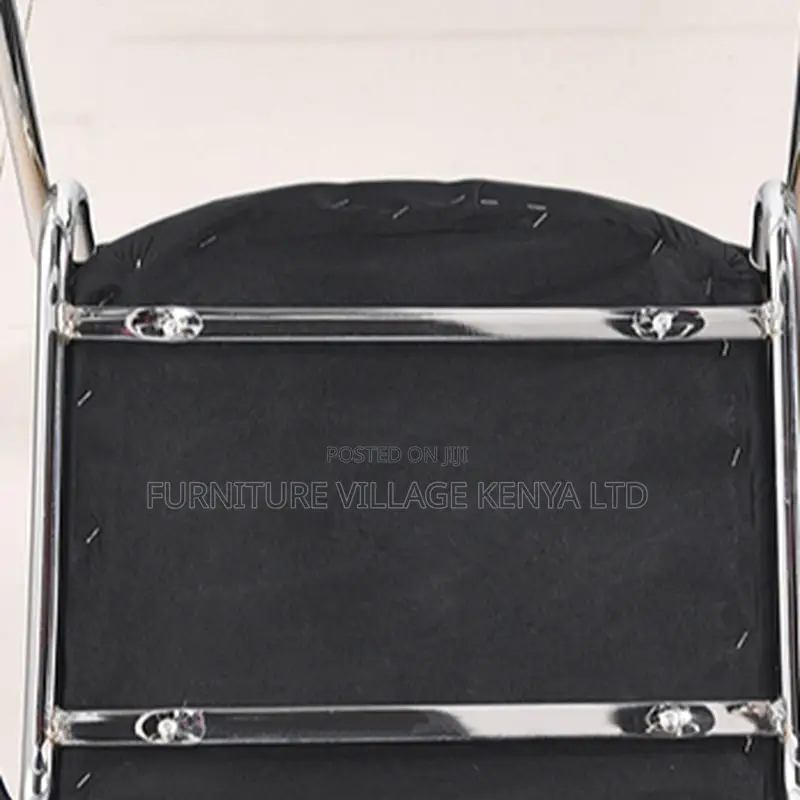 Chrome Office Guest Chair/ Leather Desk Seat