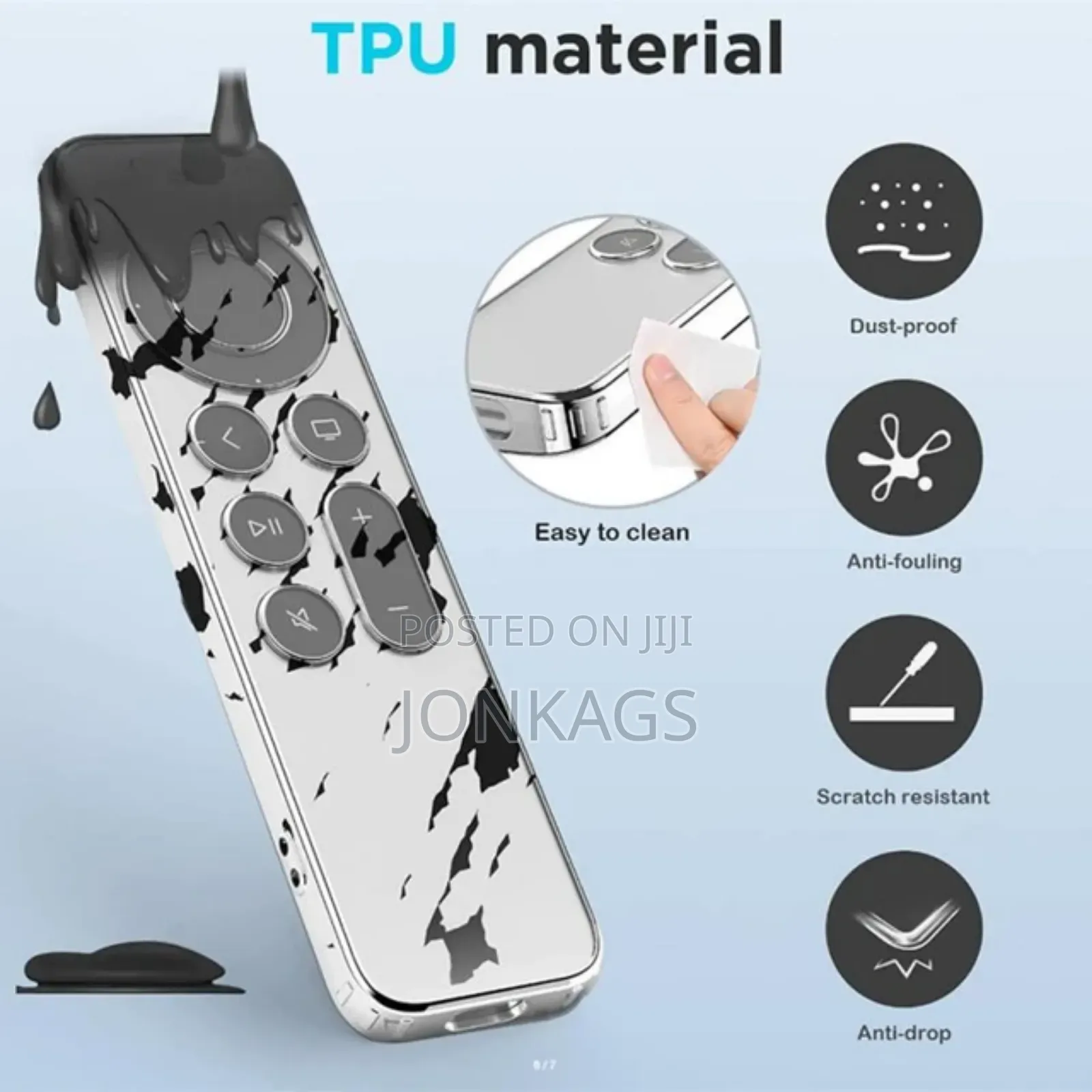 Anti-Skid TPU Protective Cover Case for Apple TV