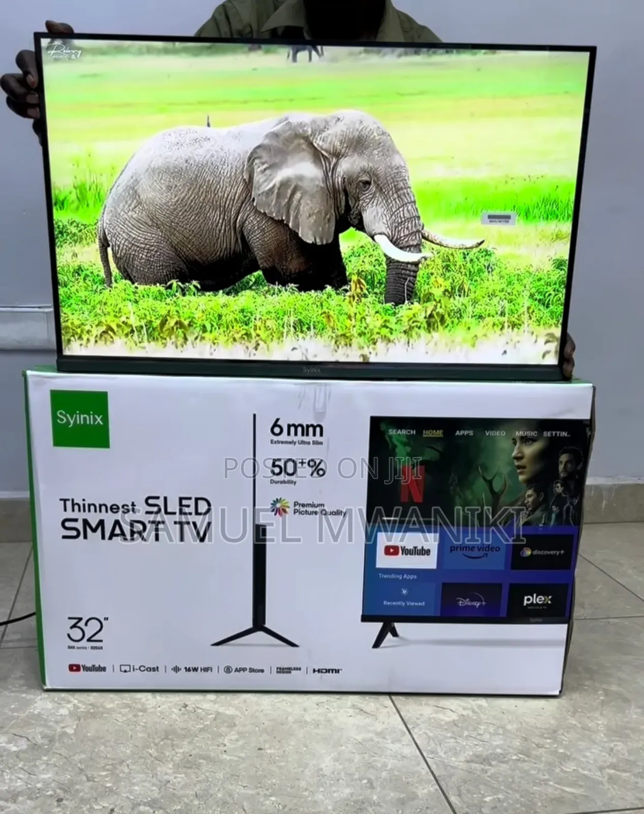 Syinix 32" Smart Slim Frameless Tv Netflix, Hulu, Youtube
