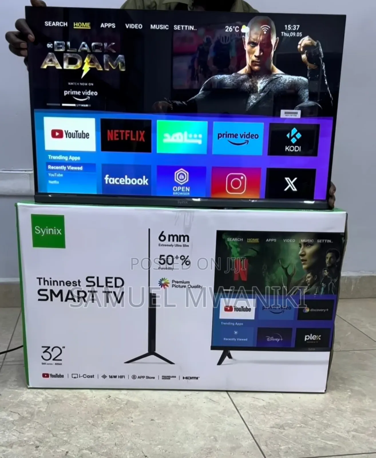 Syinix 32" Smart Slim Frameless Tv Netflix, Hulu, Youtube