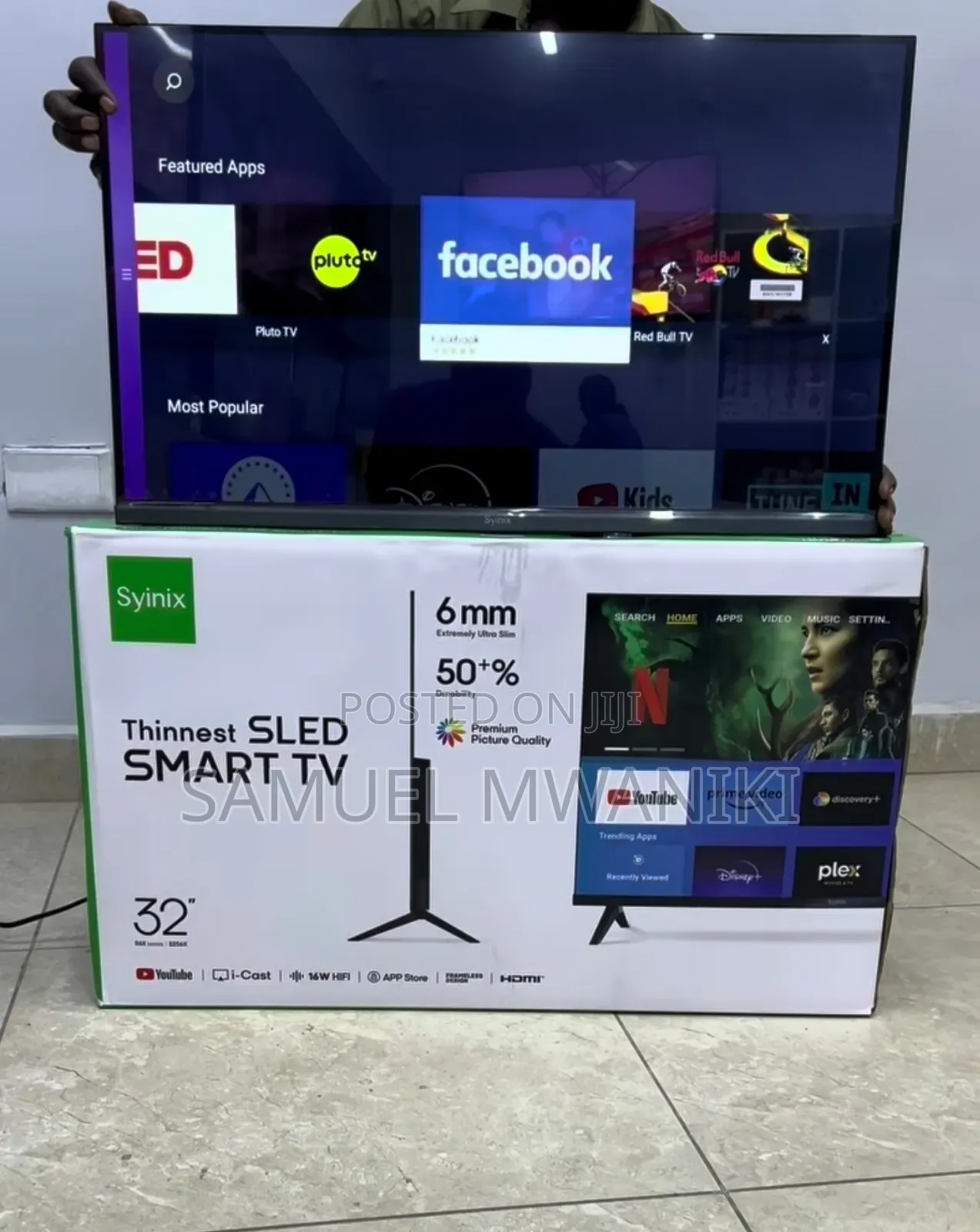 Syinix 32" Smart Slim Frameless Tv Netflix, Hulu, Youtube