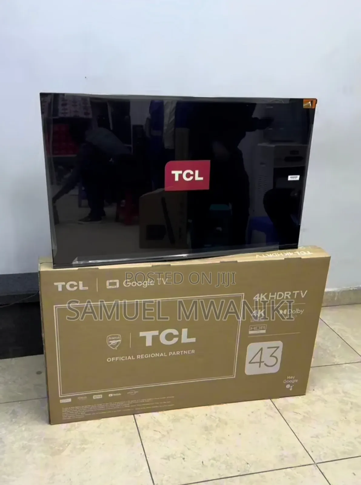 TCL 43" Uhd HDR Google Frameless TV 2 Years Warranty