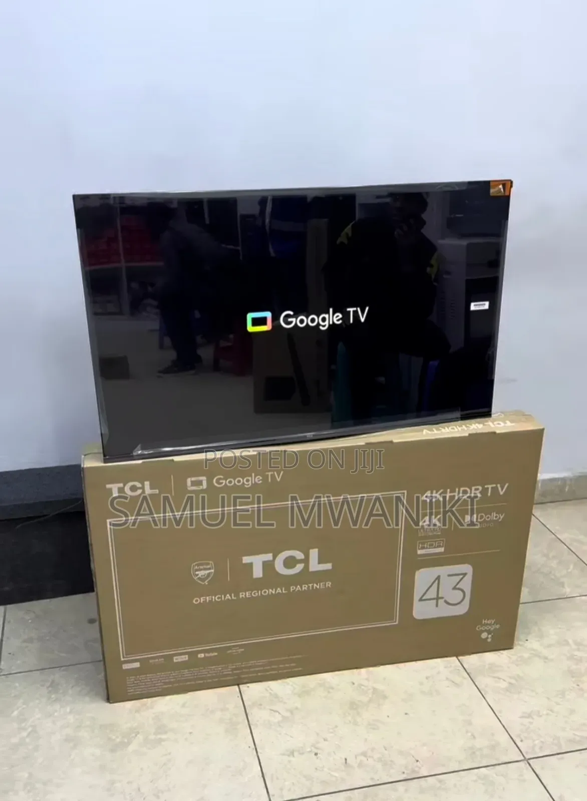 TCL 43" Uhd HDR Google Frameless TV 2 Years Warranty