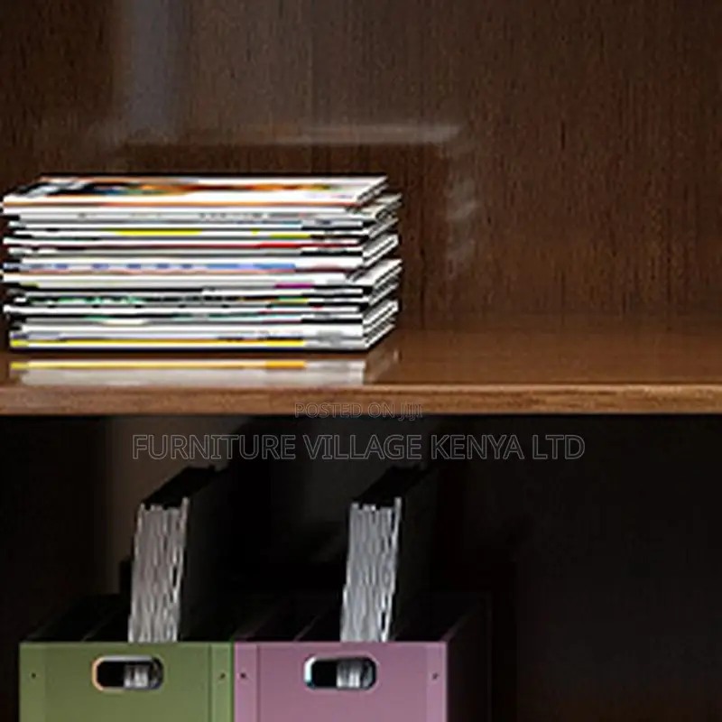 3-Door Wooden Executive Office Storage Cabinet in Brown