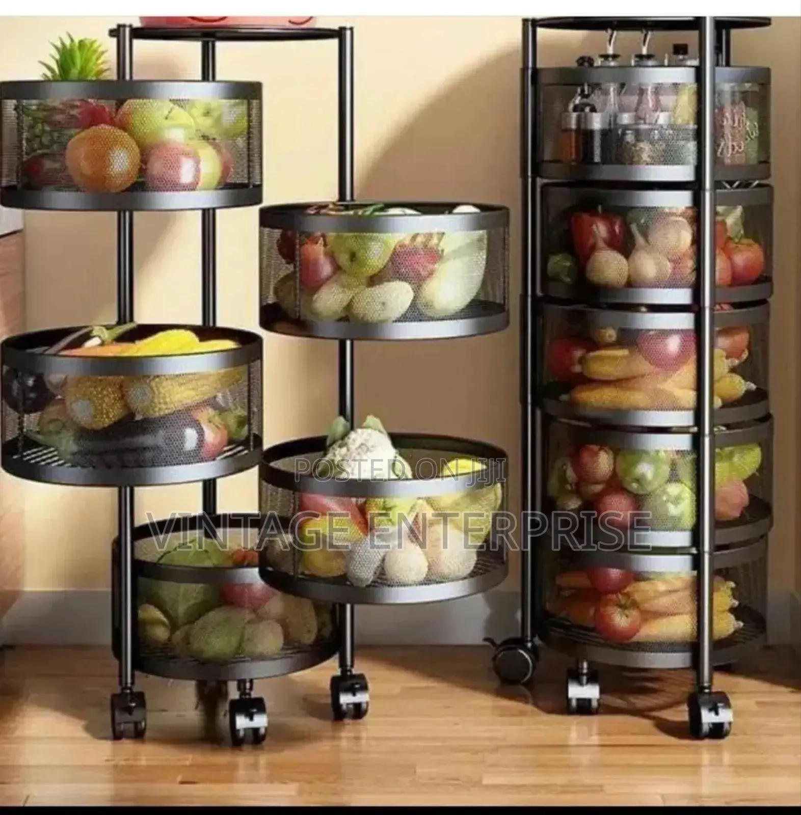 5tier Round Fruit Rack , Fruit Rack Organizer
