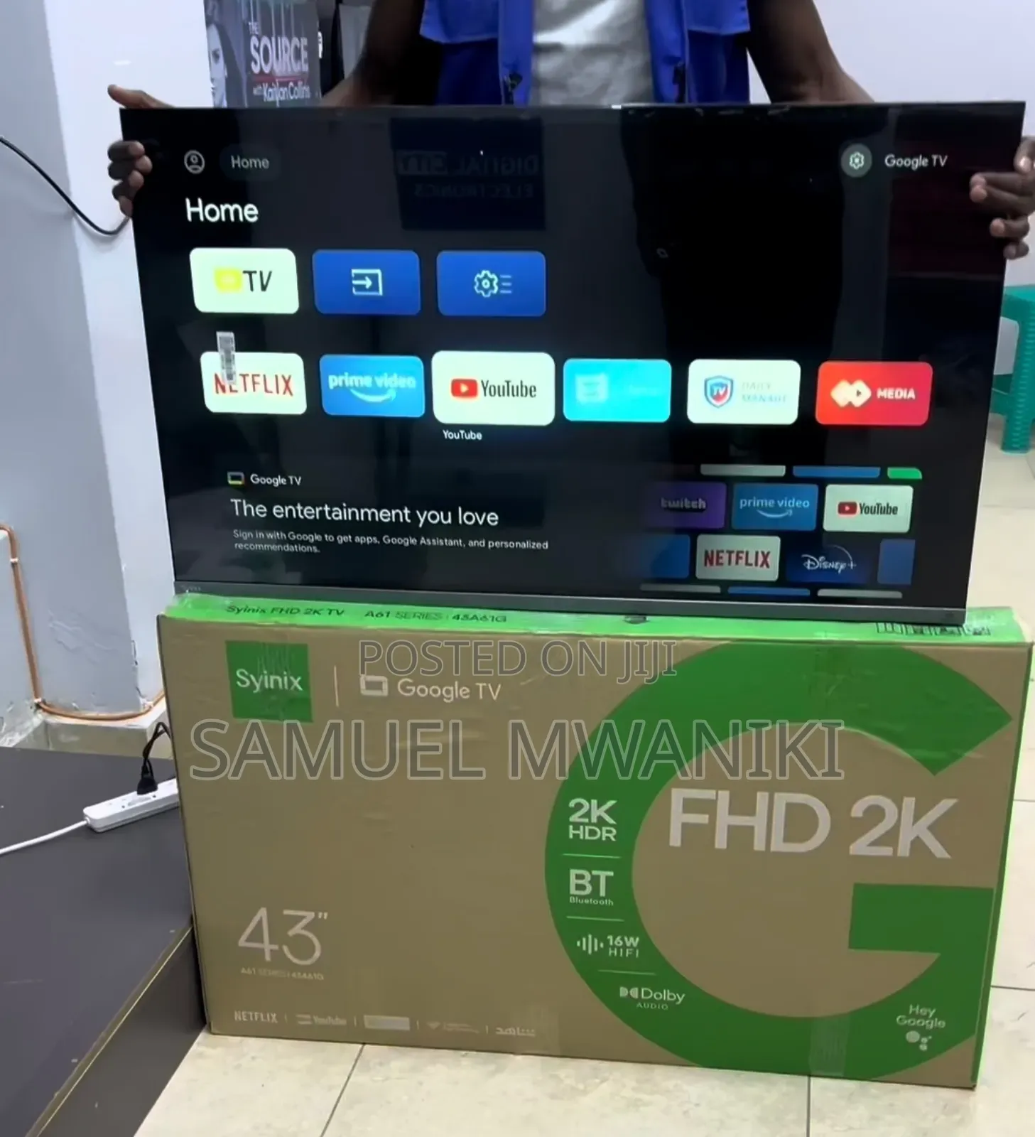 Syinix 43" Smart Google TV
FHD Display Netflix, Youtube