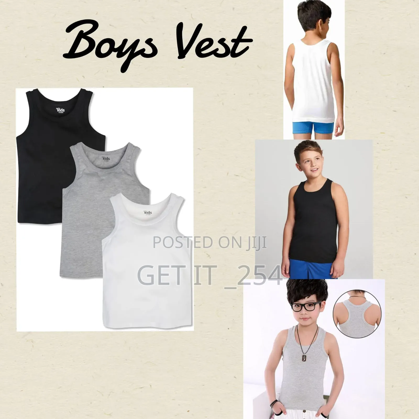 *3 Set Boys Quality Vest